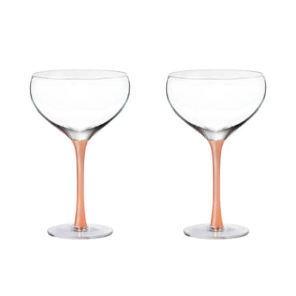 Jay Import Geneva Champagne Coupe Glasses 2 Set